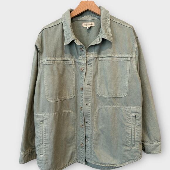 Madewell Denim Ames Oversized Shirt-Jacket: Garment-Dyed Edition Size XXL - Picture 5 of 8